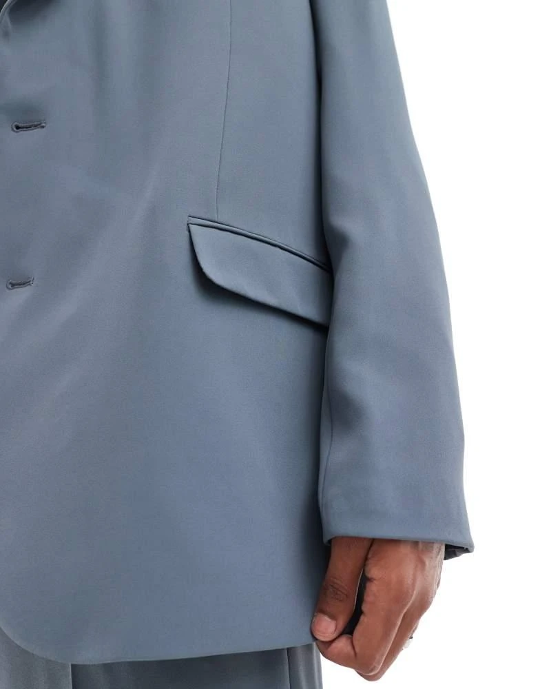 ASOS ASOS DESIGN slouchy oversized suit jacket in blue 4