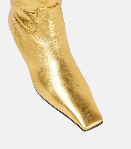 Khaite Marfa metallic leather knee-high boots 6