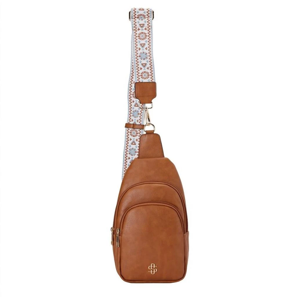 Simply Southern Leather Sling Bag In Fawn 1