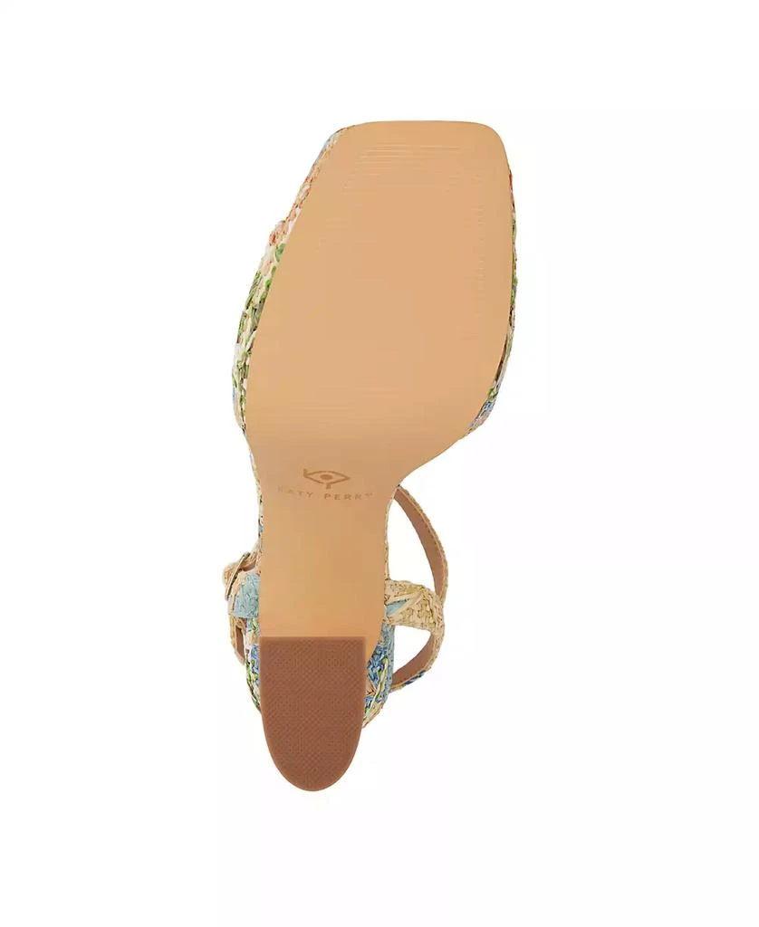 Katy Perry Women's Rainbow Raffia Square Toe Sandals 5