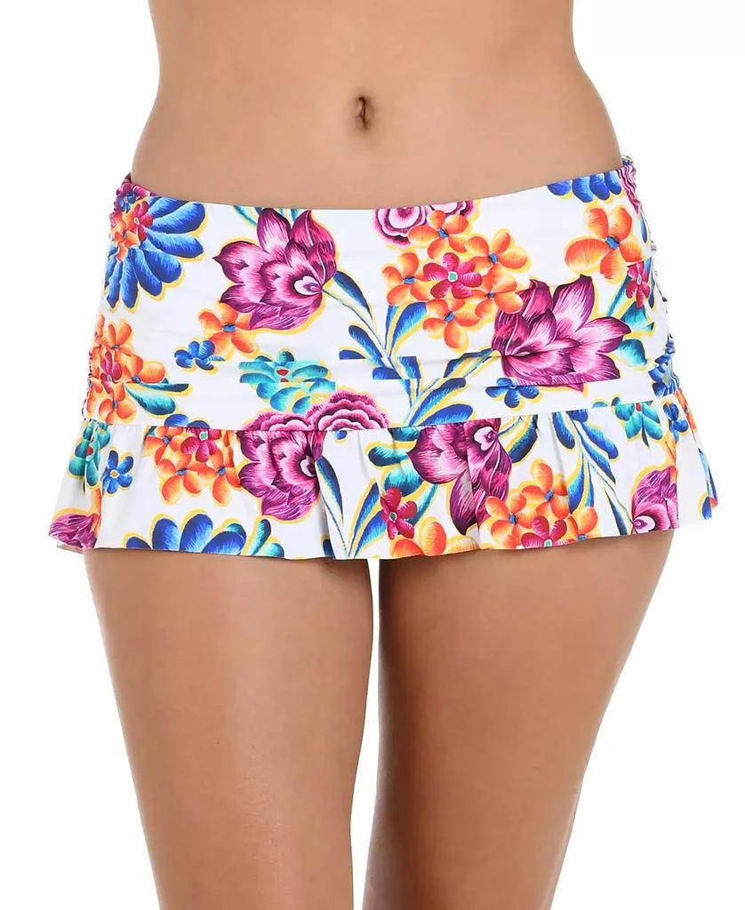 La Blanca Women's Paradiso Ruffled Floral-Print Swim Skirt 1