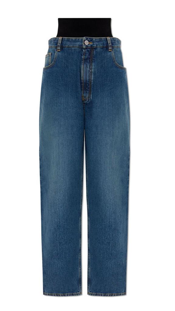 Alaïa Alaïa High Waist Straight Leg Jeans - Leggings - Free