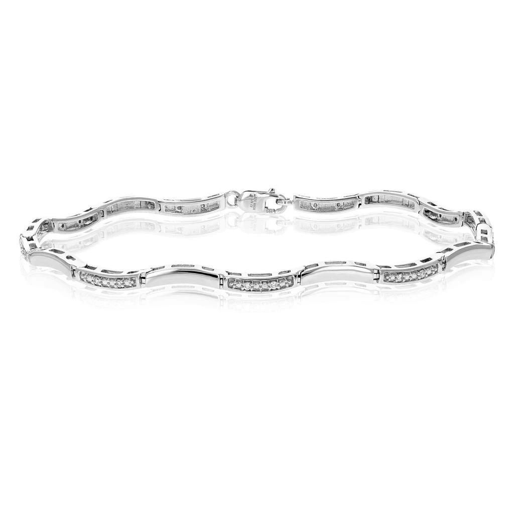 Vir Jewels 1/8 cttw Round Lab Grown Diamond Tennis Bracelet .925 Sterling Silver Channel Set 1