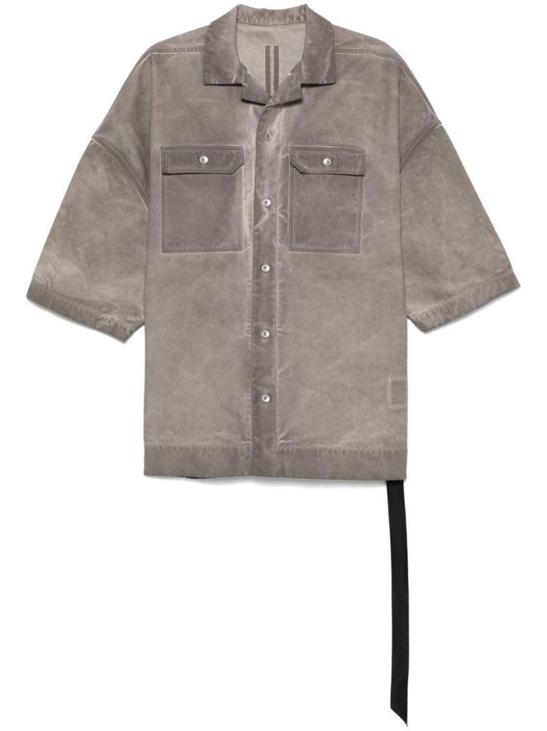 DRKSHDW Gunmetal Grey Relaxed Fit Shirt With Button-Fastening Pockets