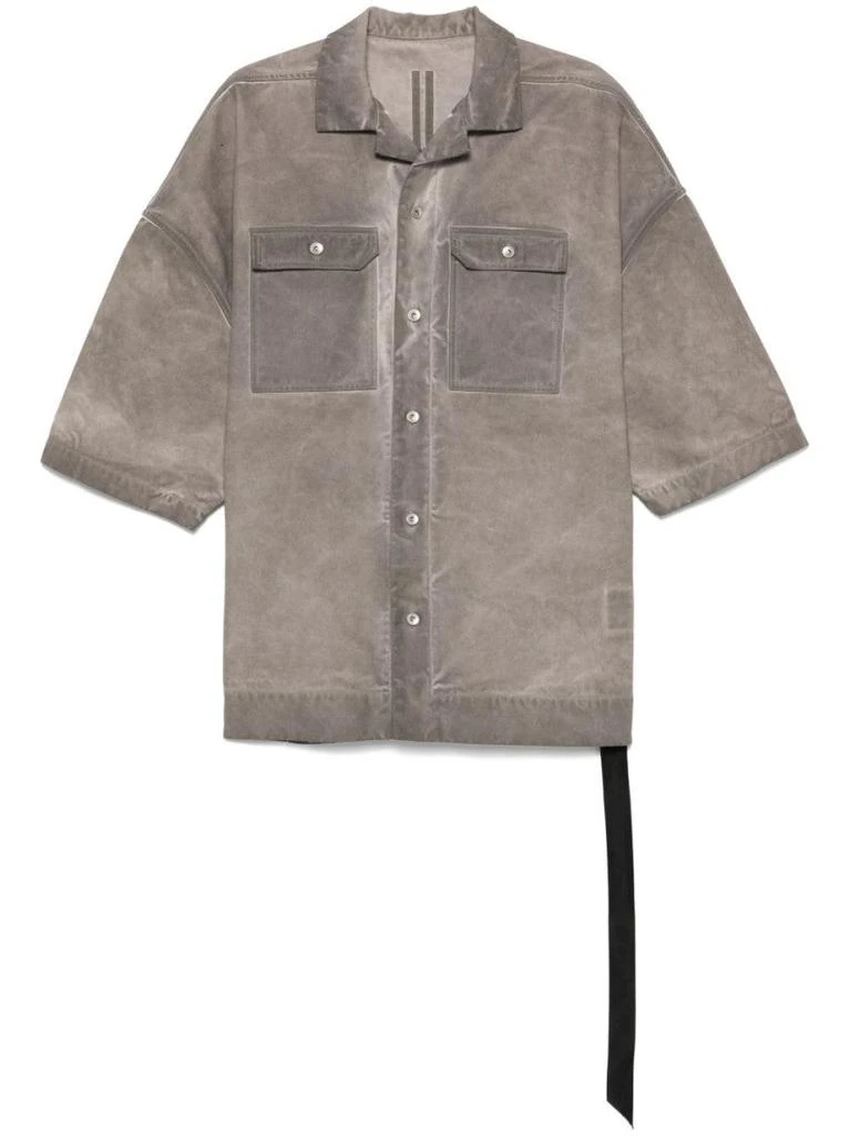 DRKSHDW Gunmetal Grey Relaxed Fit Shirt With Button-Fastening Pockets 1