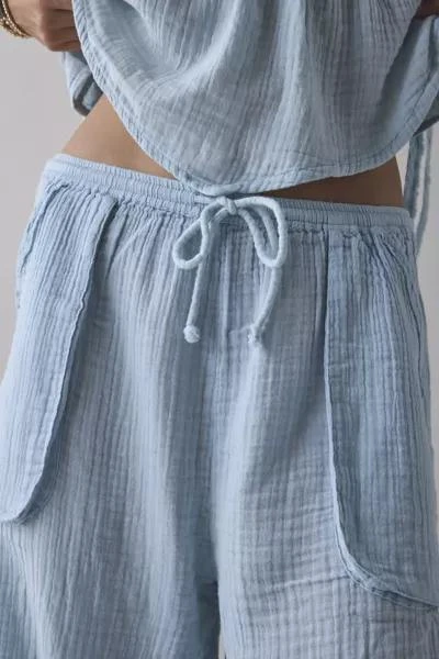 Out From Under Out From Under Ocean Air Cinched Wide-Leg Gauze Pant 2