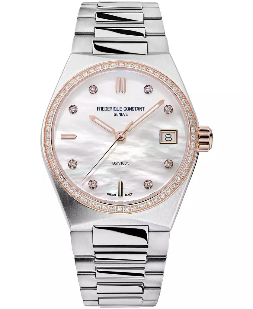 Frederique Constant Women's Swiss Highlife Diamond (1/20 ct. t.w.) Two-Tone Stainless Steel Bracelet Watch 31mm 1
