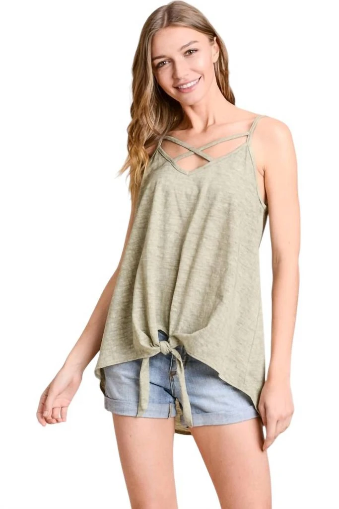 Hopely Hopely - SLEEVELESS TOP WITH TIE DETAILS ON HEM 3