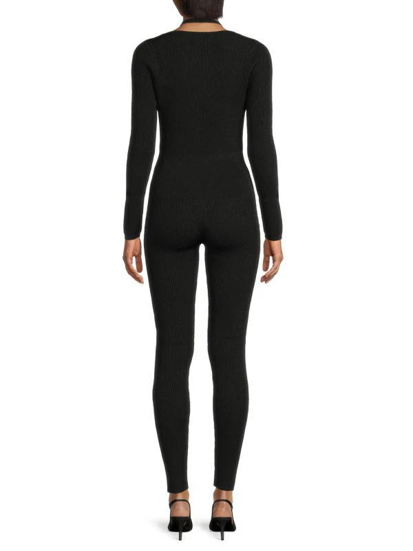 retrofête ​Bellamy Metallic Knit Cutout Jumpsuit 2