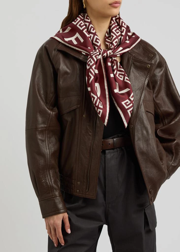 Givenchy Logo-print silk-satin scarf  2