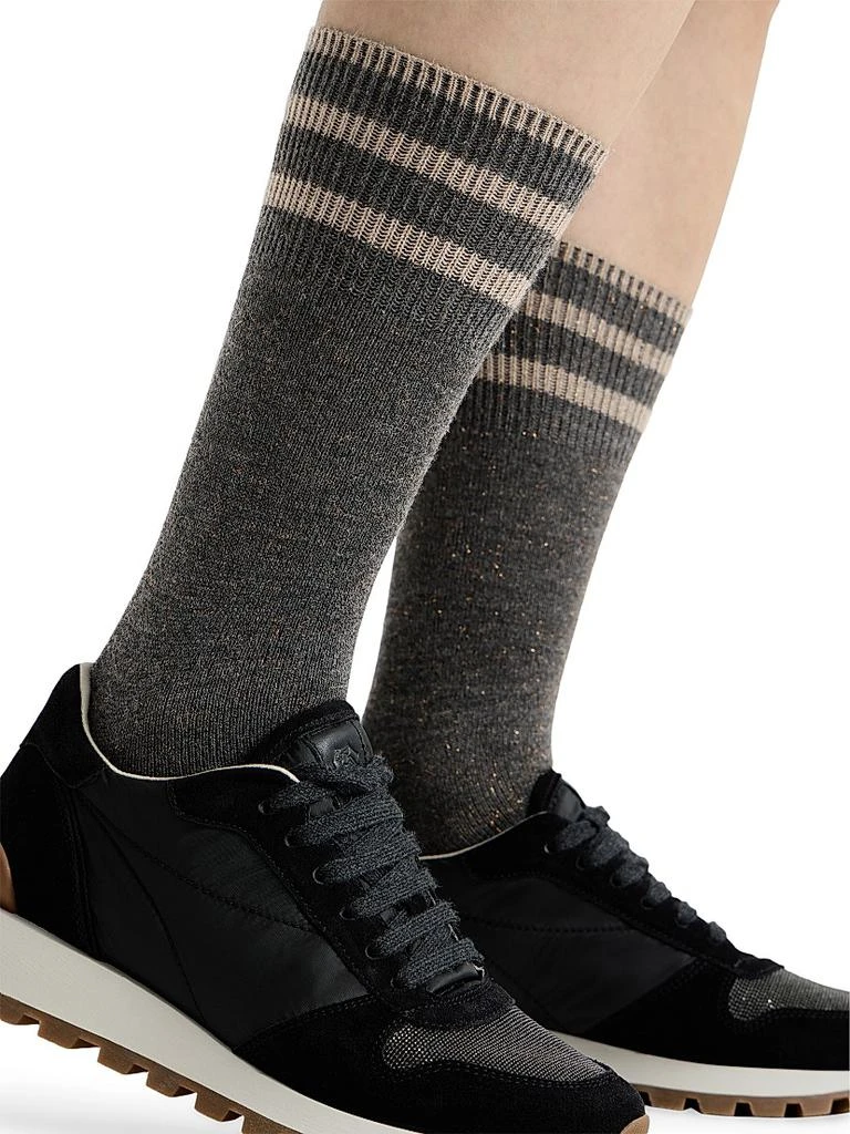 Brunello Cucinelli Sparkling Cashmere Knit Socks 2