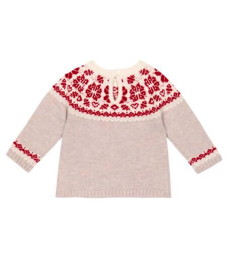 Tartine et Chocolat Baby jacquard wool sweater