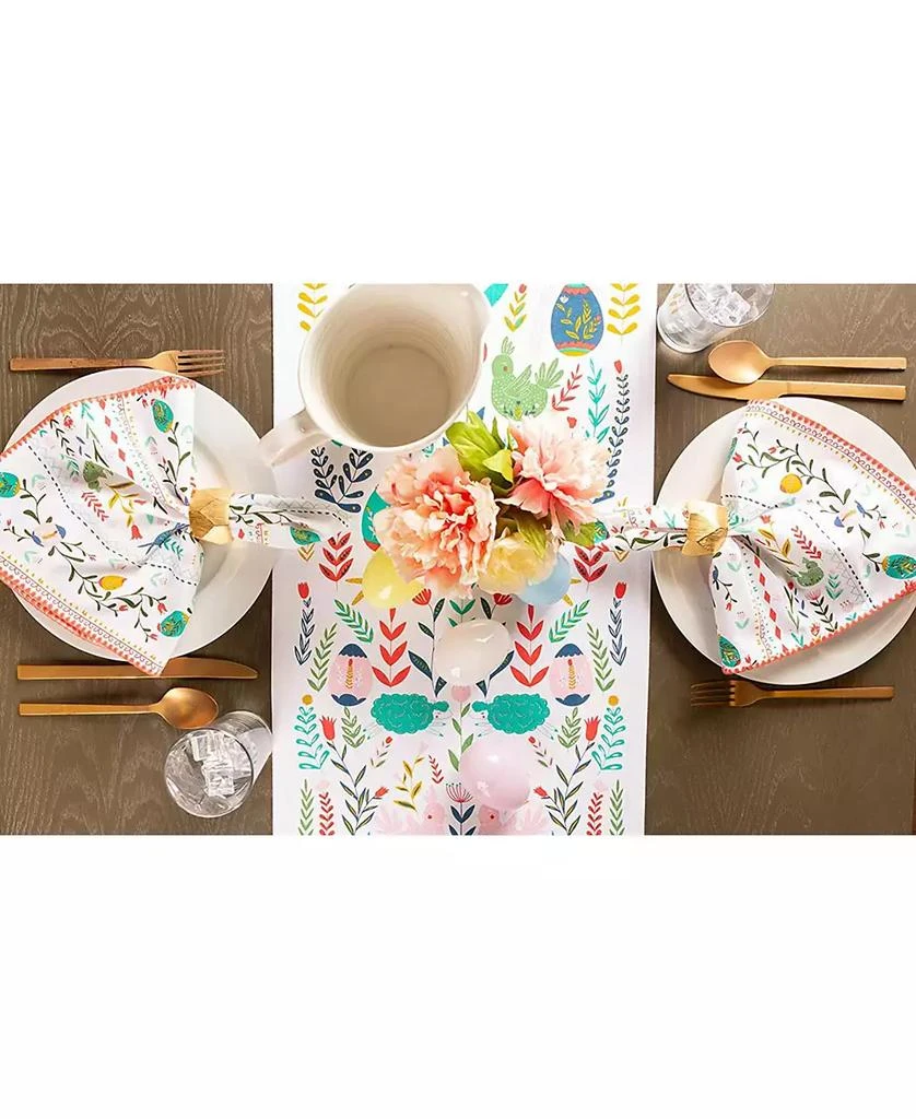 Design Imports Easter Folk Garden Embellished Table Runner, 14 x 72" 5