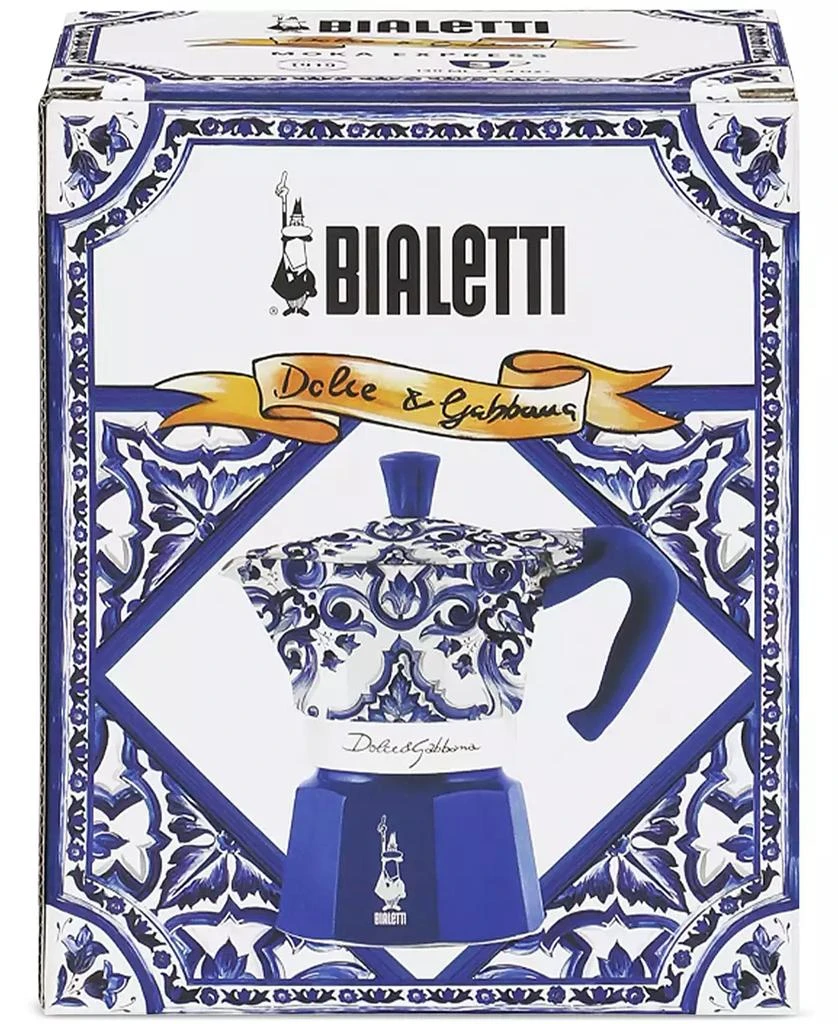 Bialetti Blue Meditteraneo Dolce & Gabbana 3-Cup Moka Stovetop Coffee Maker 3