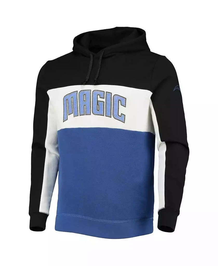 Junk Food Men's Black, White Orlando Magic Wordmark Colorblock Fleece Pullover Hoodie 2