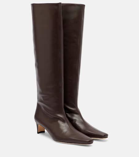 The Row Prudence leather knee-high boots - Boots - Compare