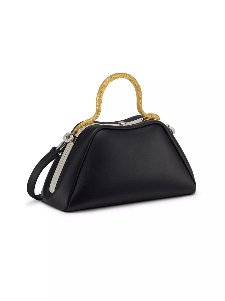 BVLGARI Mini Serpentine Leather Top-Handle Bag 2