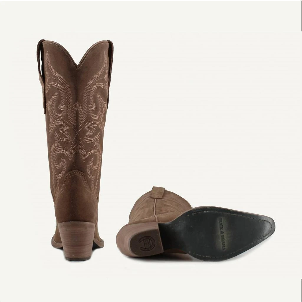 Buck & Brana Women's Tessa Leather Cowgirl Boots In Camel 5