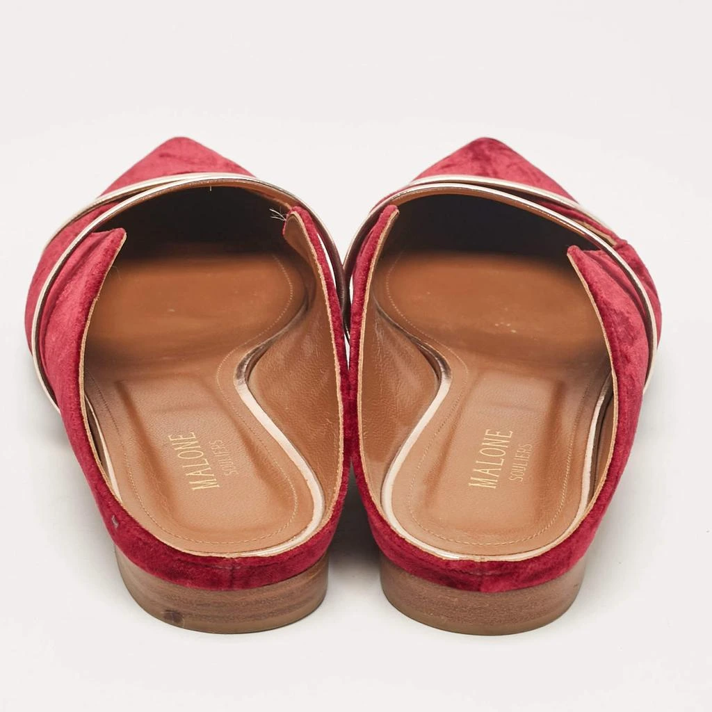 Malone Souliers Malone Souliers Burgundy/Rose Gold Velvet Maureen Flat Mules Size 40 5