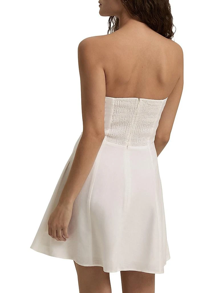 Favorite Daughter The Favorite Linen-Blend Strapless Minidress 5