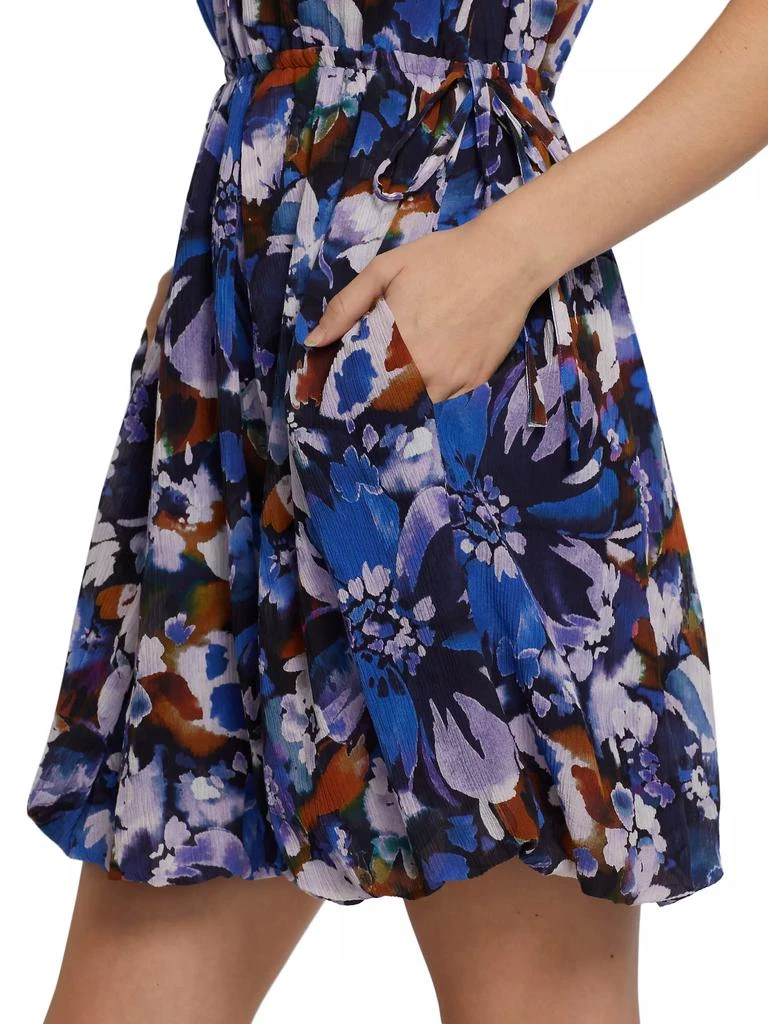 Derek Lam Laura Floral Bubble-Hem Minidress 6