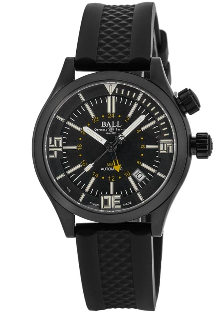 BALL Watch Engineer Master II Diver GMT Black Dial Rubber Strap Men's Watch DG1020A-P3AJ-BK