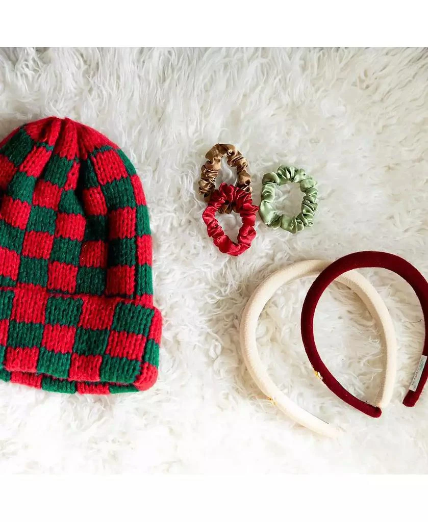 Headbands of Hope Women
s Satin Scrunchie Set - Olive, Burgundy, Gold 6