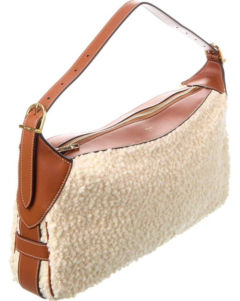 Celine CELINE Romy Medium Shearling & Leather Hobo Bag 3