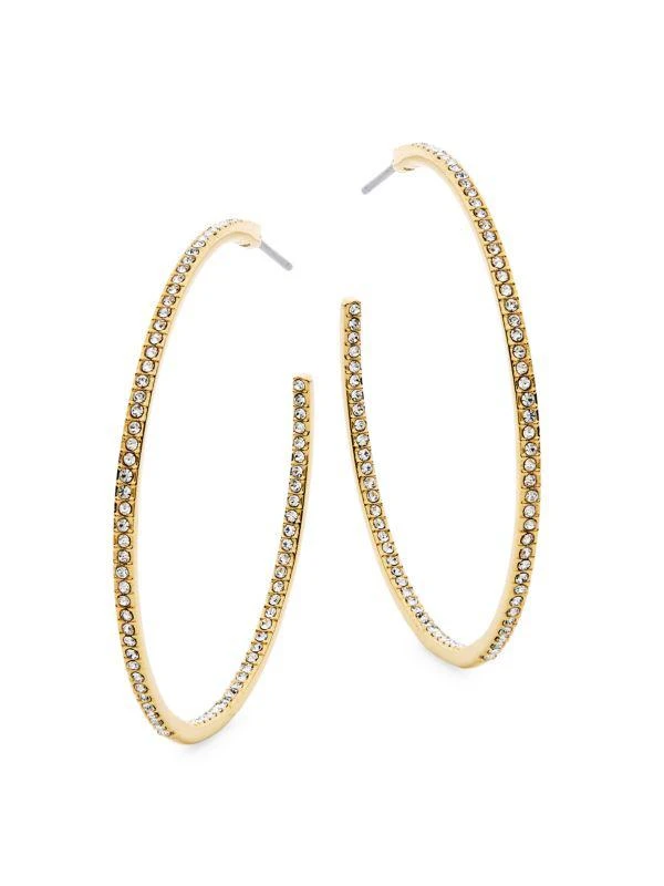 Adriana Orsini Goldtone & Crystal Hoop Earrings 1