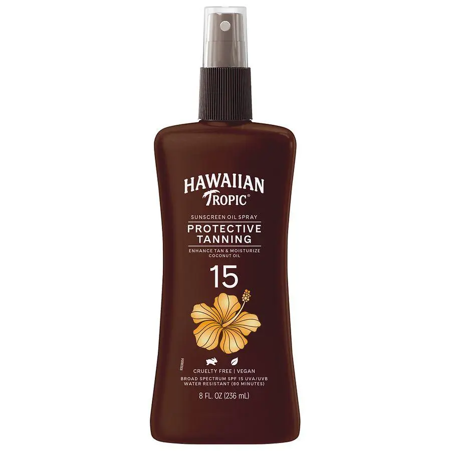 Hawaiian Tropic Protective Tanning Oil Spray Sunscreen SPF 15