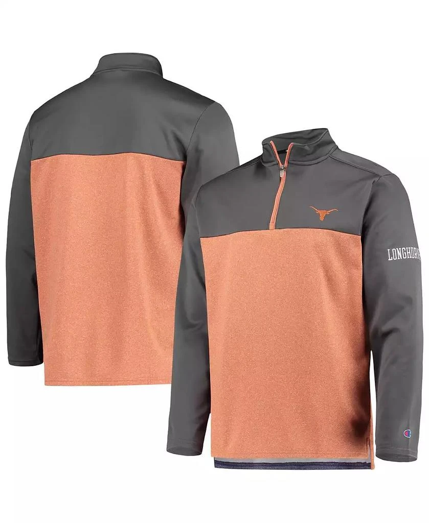 CHAMPION Men's Texas Orange Texas Longhorns Gameday Quarter-Zip Jacket 1