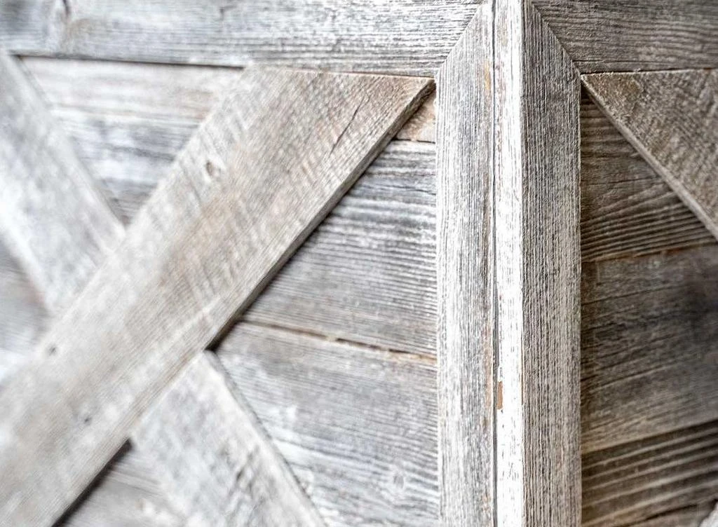 Hivvago 23" Natural Weathered Gray Whitewash Christmas Tree Collar 4