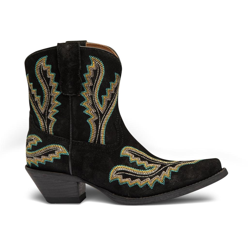 Buck & Brana Eleanor Black Leather Cowgirl Boots - Stylish & Comfortable By