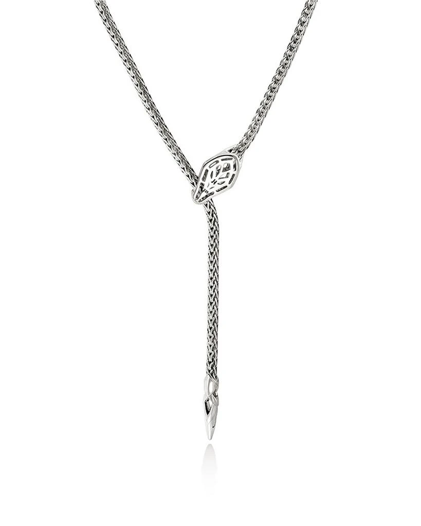 John Hardy Sterling Silver Naga Blue Sapphire Dragon Lariat Necklace, 23" 6