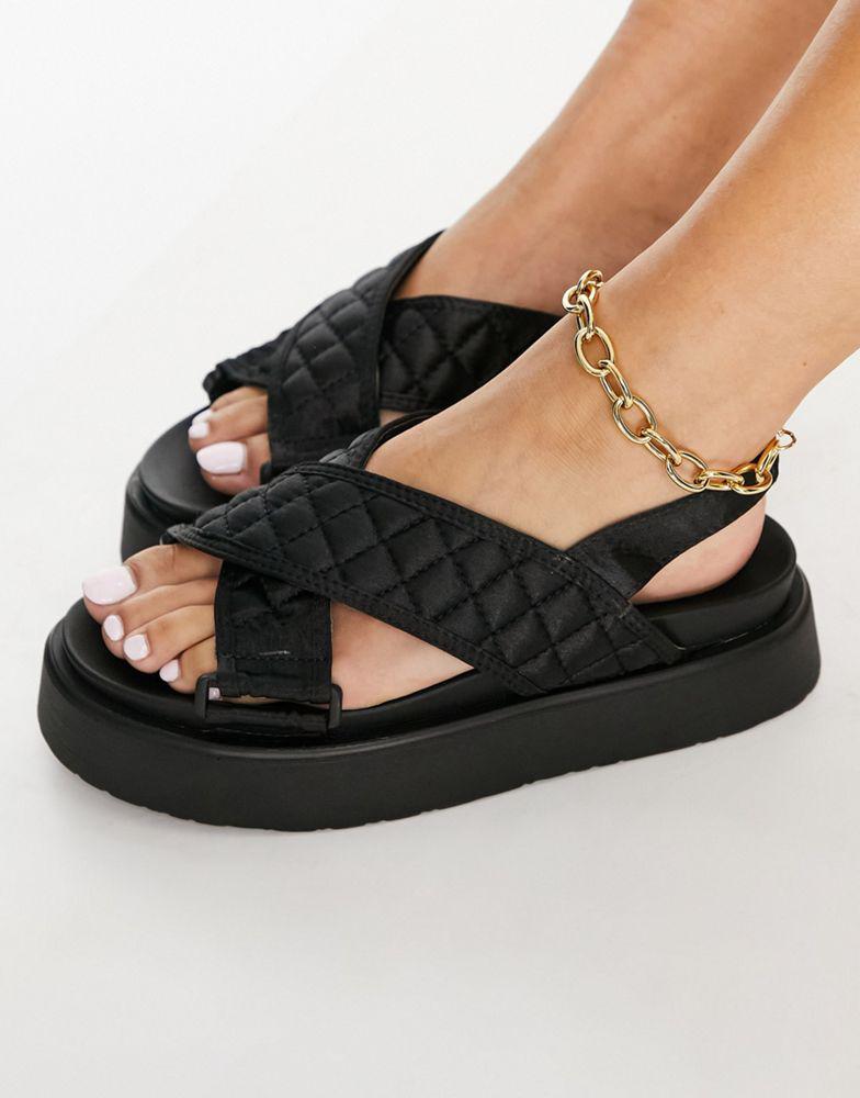 ego Ego Squad flatform sandals in black