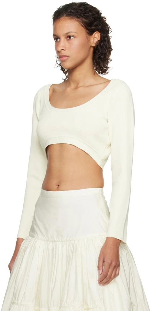 Molly Goddard SSENSE Exclusive Off-White Lucia Long Sleeve T-Shirt 4