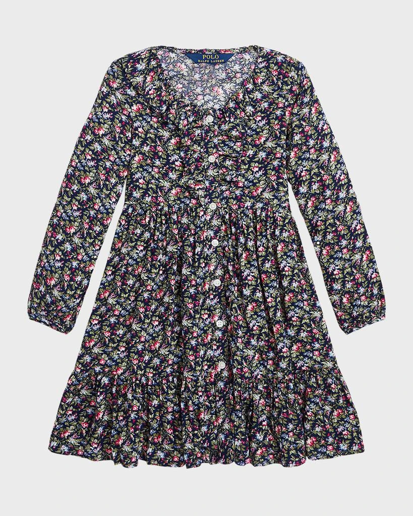Ralph Lauren Girl's Floral-Print Day Dress, Size 7-14 1