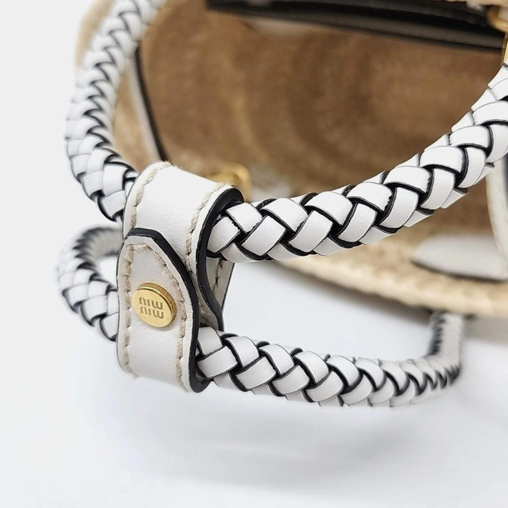 Miu Miu Miu Miu raffia tote and shoulder bag 3