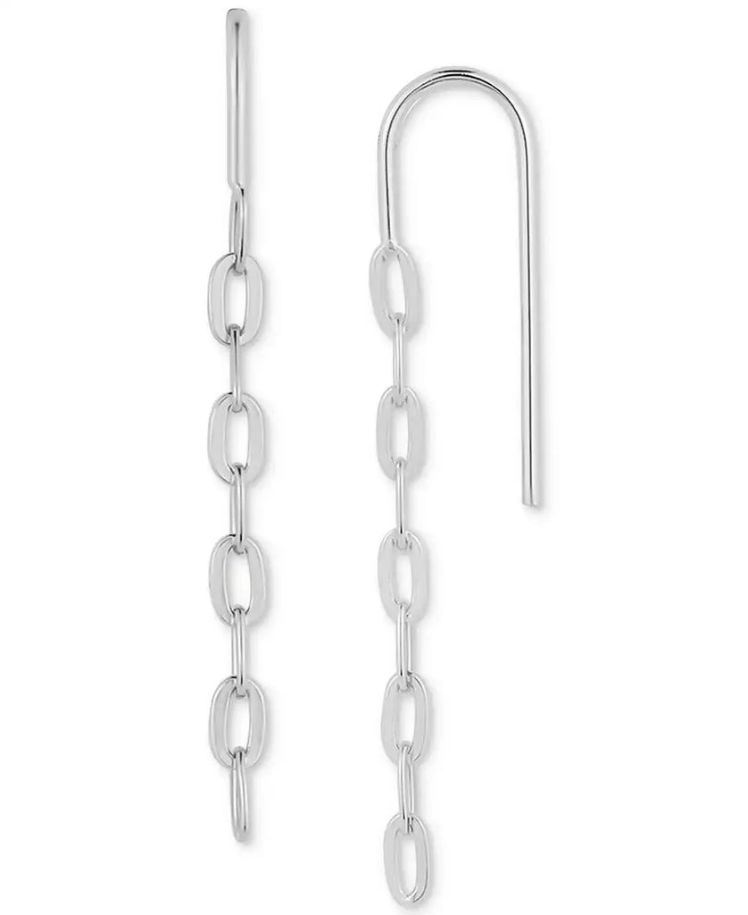 Giani Bernini Polished Chain Link Threader Earrings, Created by Macy's 1