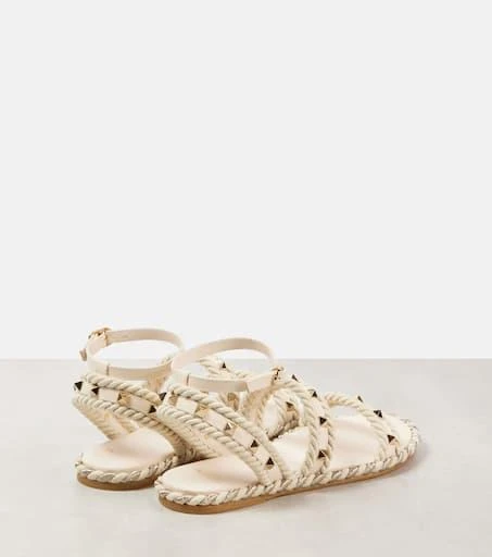 Valentino Rockstud Torchon leather sandals 2