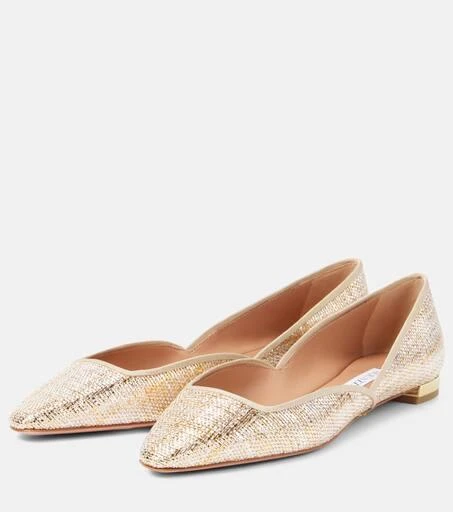 Aquazzura Maia canvas ballet flats 5