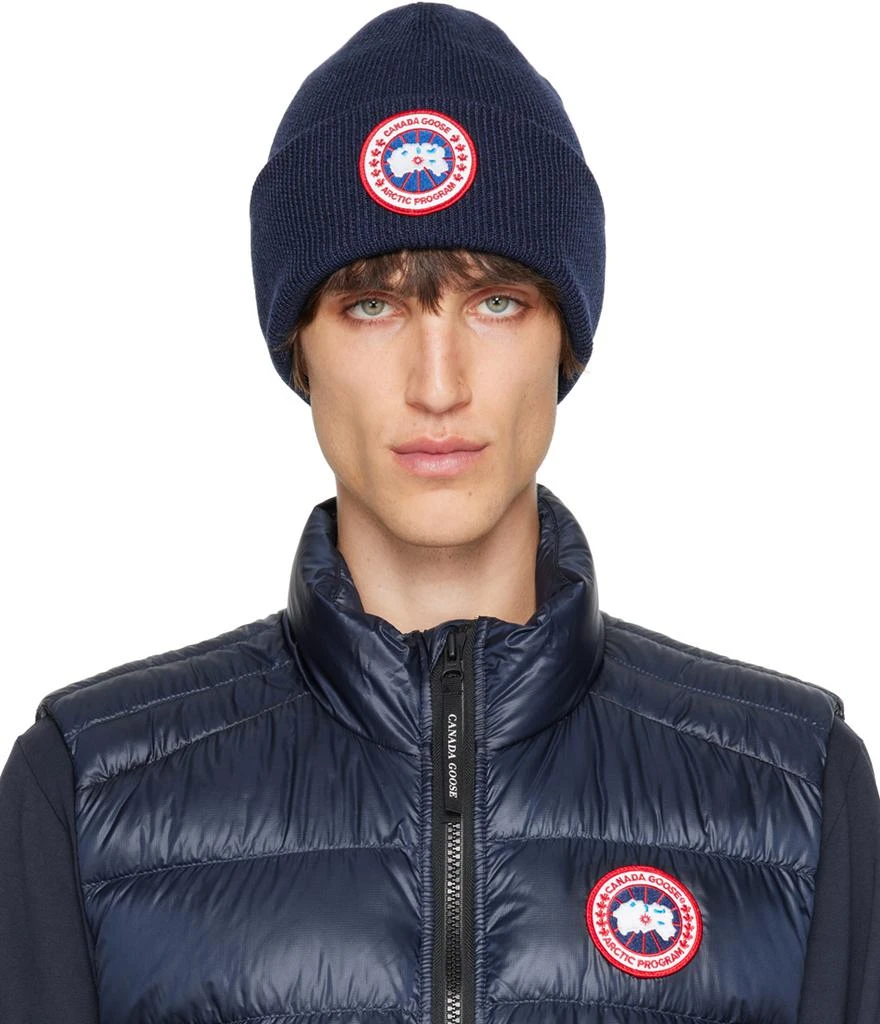 Canada Goose Navy Arctic Program Beanie CANADA GOOSE - Arctic Toque beanie | Leam Roma - Luxury  main image 4