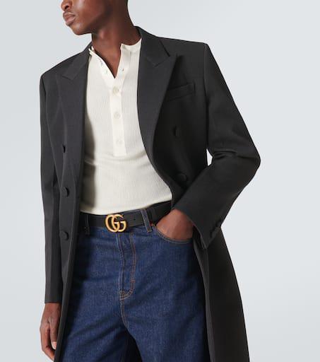 Gucci Leather belt with Double G buckle