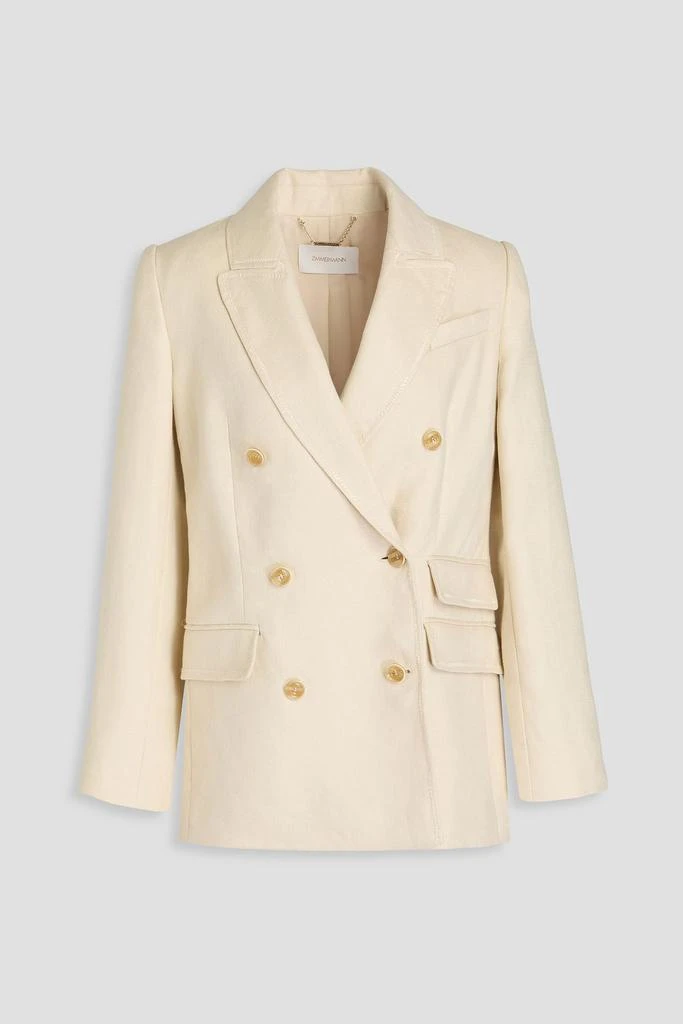 Zimmermann Double-breasted linen blazer