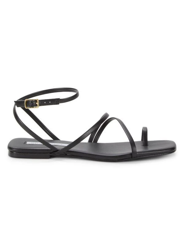 Saks Fifth Avenue ​Catania Strappy Metallic Flat Sandals 1