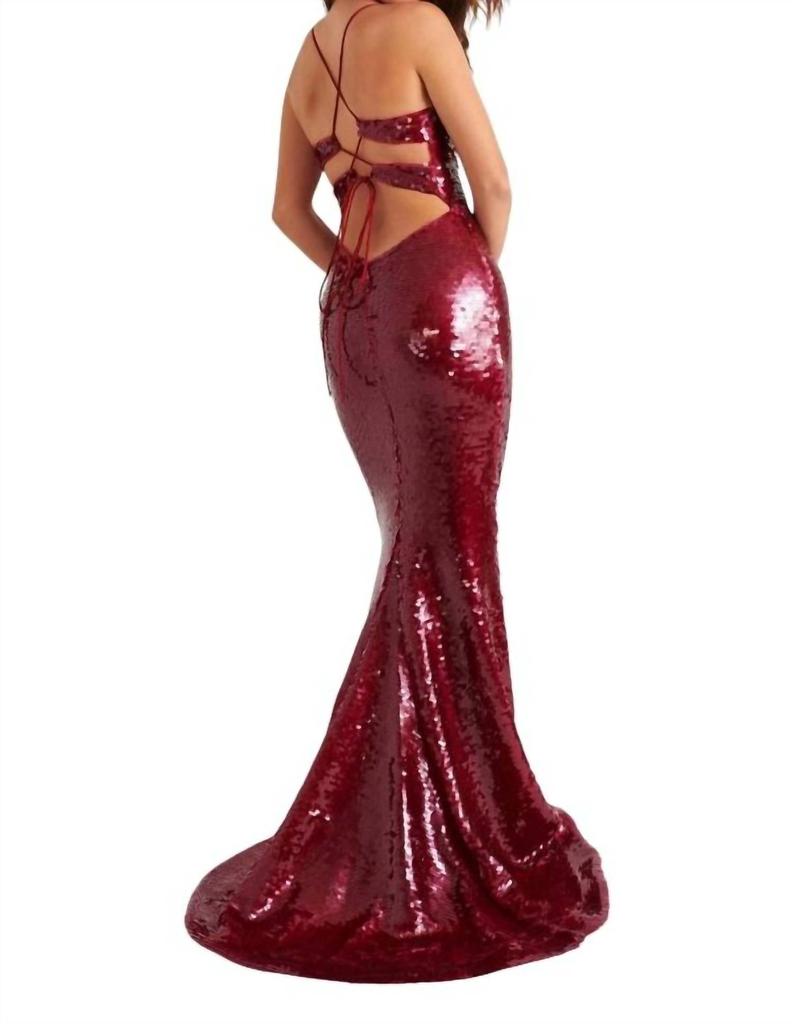 Faviana Faviana - Shiny Sequin Long Dress