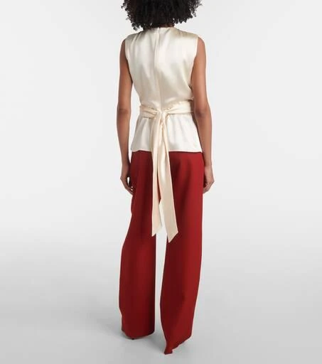 Altuzarra Tizzy belted gathered silk top 3