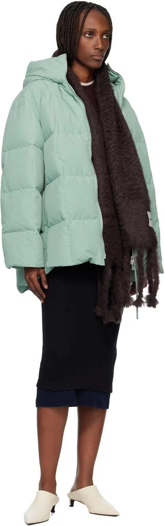 Jil Sander Brown Slim Wool Blend Scarf 2