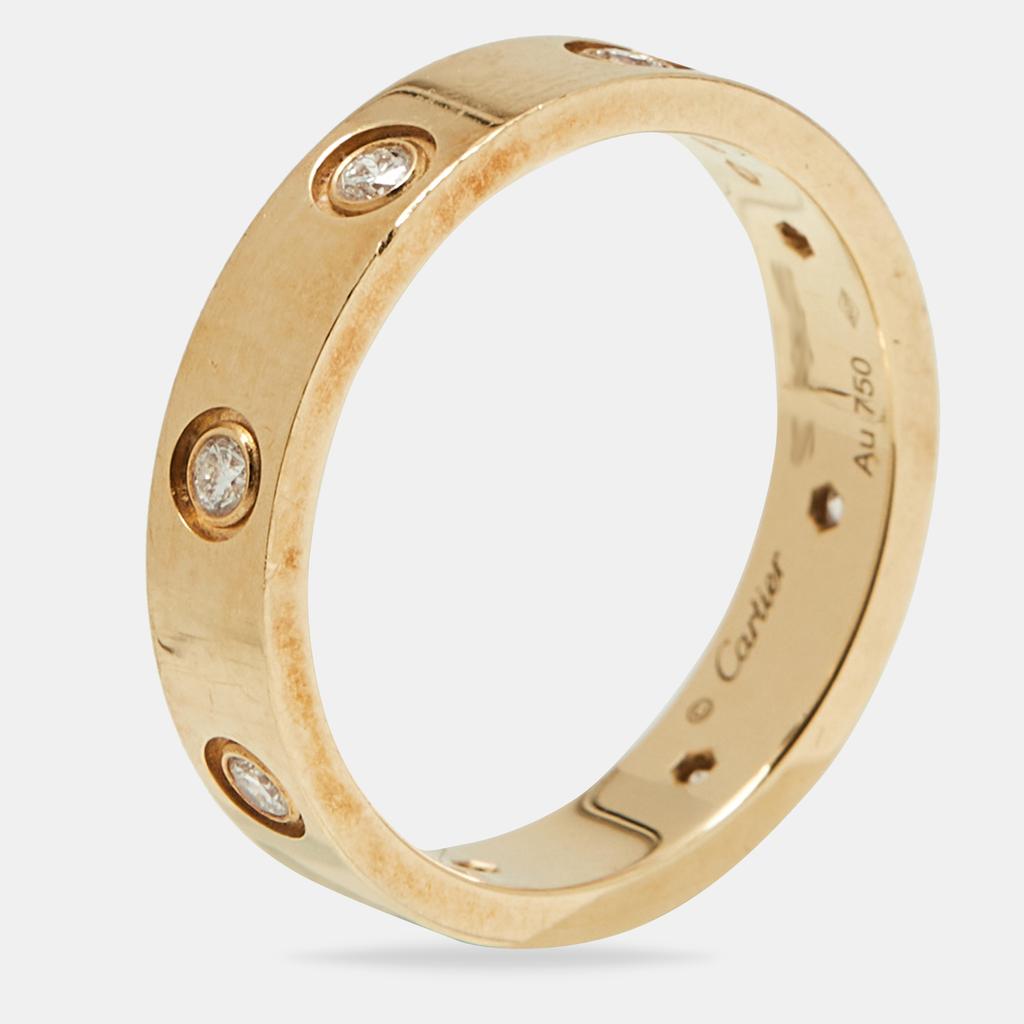 Cartier Cartier Love 8 Diamond 18k Yellow Gold Ring Size 52