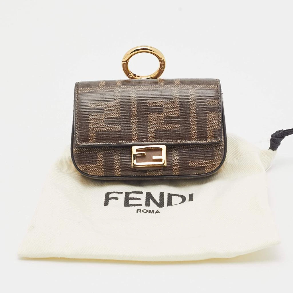 Fendi Fendi Tobacco Zucca Coated Canvas Nano Baguette Charm Bag 6